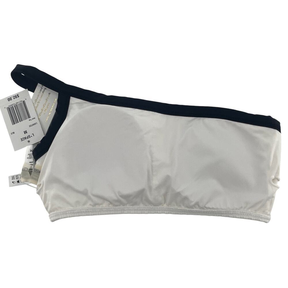 L*Space Axel Bikini Top White with Black Trim M - Picture 5 of 9